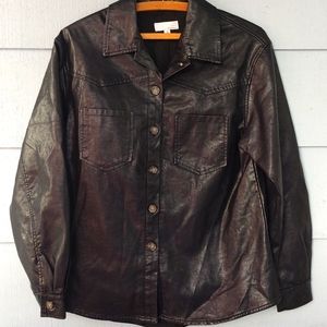 Ten Sixty Sherman Shirt Faux Leather Style